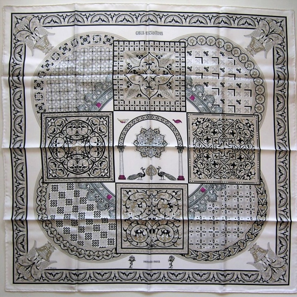 Hermes scarf - Ciels Byzantins by artist J. Abadie